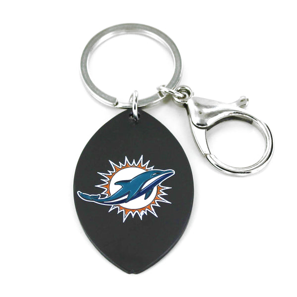 WHOLESALE MIAMI DOLPHINS MATTE FINISH FOOTBALL KEYCHAIN