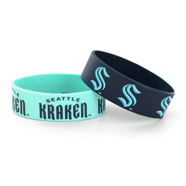 WHOLESALE SEATTLE KRAKEN WIDE BRACELETS (2-PACK)
