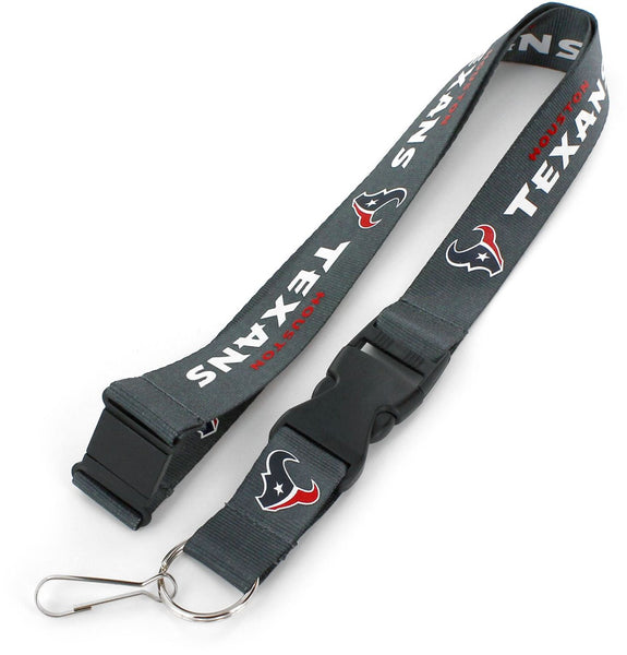 WHOLESALE HOUSTON TEXANS (CHARCOAL) TEAM LANYARD
