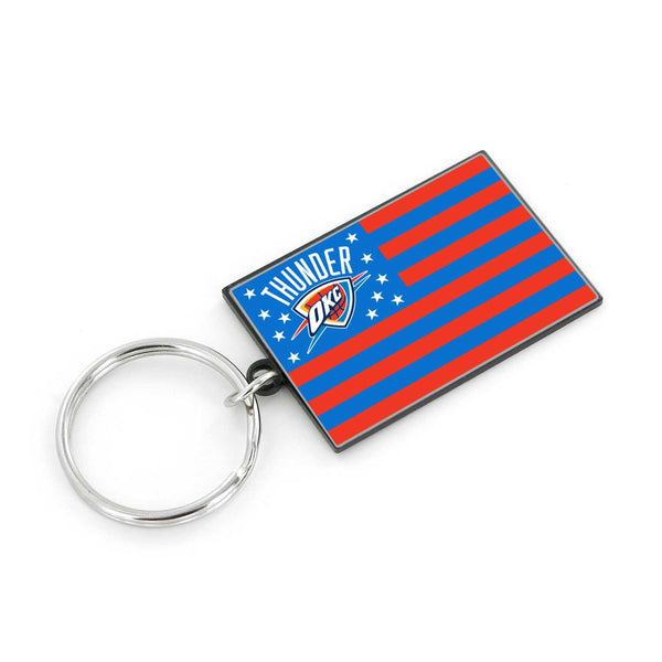 WHOLESALE OKLAHOMA CITY THUNDER AMERICANA FLAG KEYCHAIN