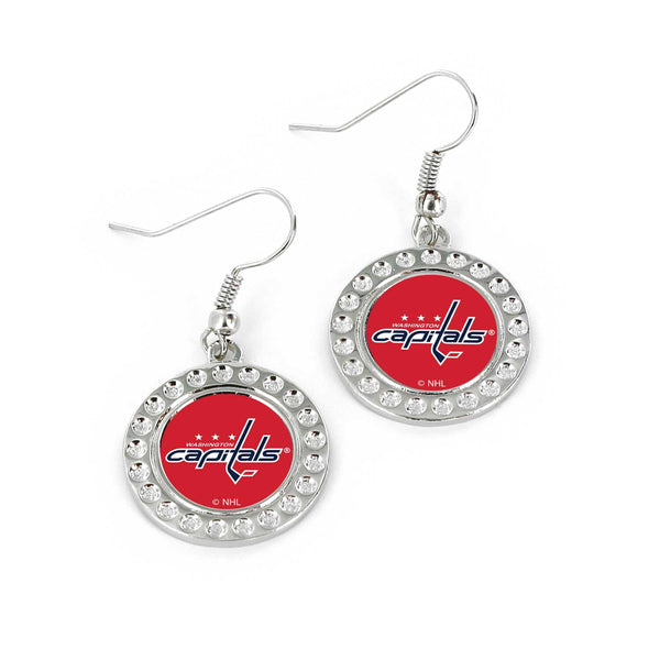 WHOLESALE WASHINGTON CAPITALS DIMPLE EARRINGS (FJ-1080)