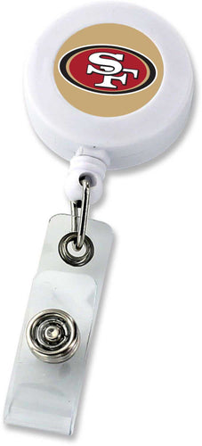 WHOLESALE SAN FRANCISCO 49ERS (WHITE) BADGE REEL  (NE)