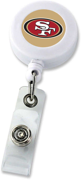 WHOLESALE SAN FRANCISCO 49ERS (WHITE) BADGE REEL  (NE)