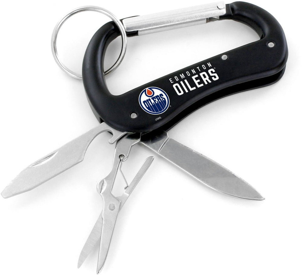 WHOLESALE EDMONTON OILERS CARABINER MULTI TOOL KEYCHAIN (SP)