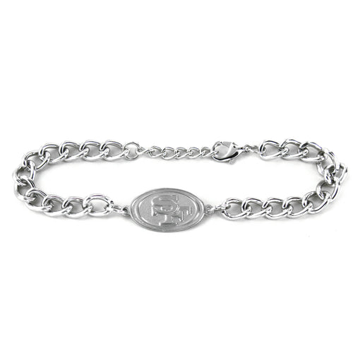 WHOLESALE SAN FRANCISCO 49ERS CHAIN LINK LOGO BRACELET
