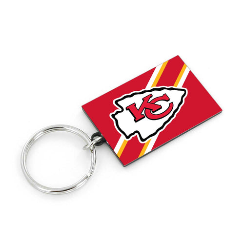 WHOLESALE KANSAS CITY CHIEFS STRIPED KEYCHAIN