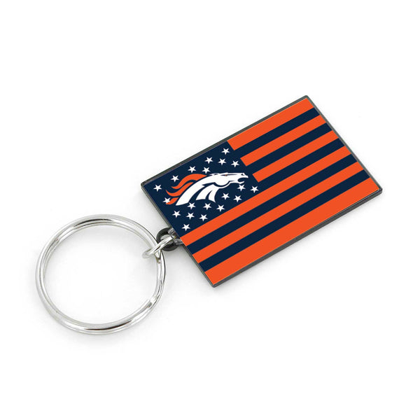 WHOLESALE DENVER BRONCOS AMERICANA FLAG KEYCHAIN