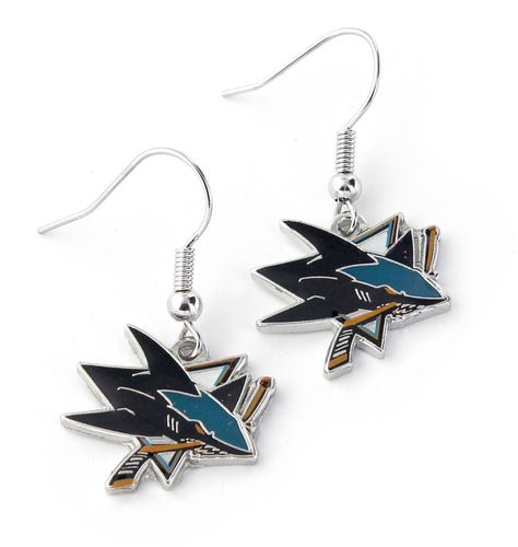WHOLESALE SAN JOSE SHARKS DANGLER EARRINGS