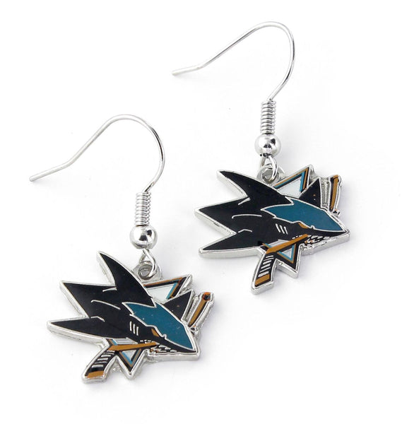 WHOLESALE SAN JOSE SHARKS DANGLER EARRINGS