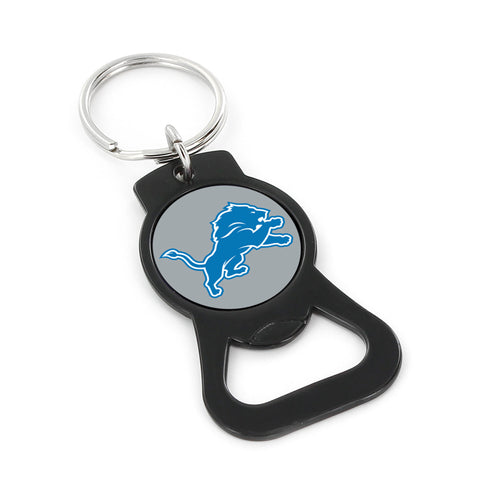 WHOLESALE DETROIT LIONS (BLACK) BOTTLE OPENER KEYCHAIN