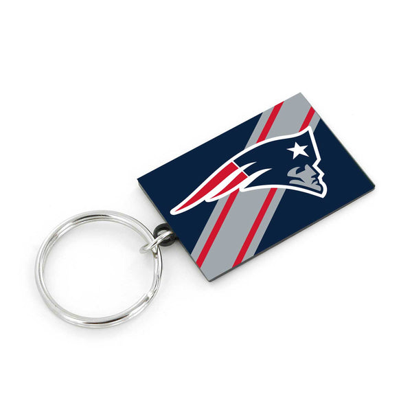 WHOLESALE NEW ENGLAND PATRIOTS STRIPED KEYCHAIN