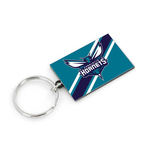 WHOLESALE CHARLOTTE HORNETS STRIPED KEYCHAIN