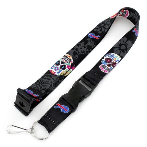 WHOLESALE BUFFALO BILLS SUGAR SKULL LANYARD