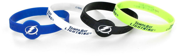 WHOLESALE TAMPA BAY LIGHTNING SILICONE BRACELET 4-PACK