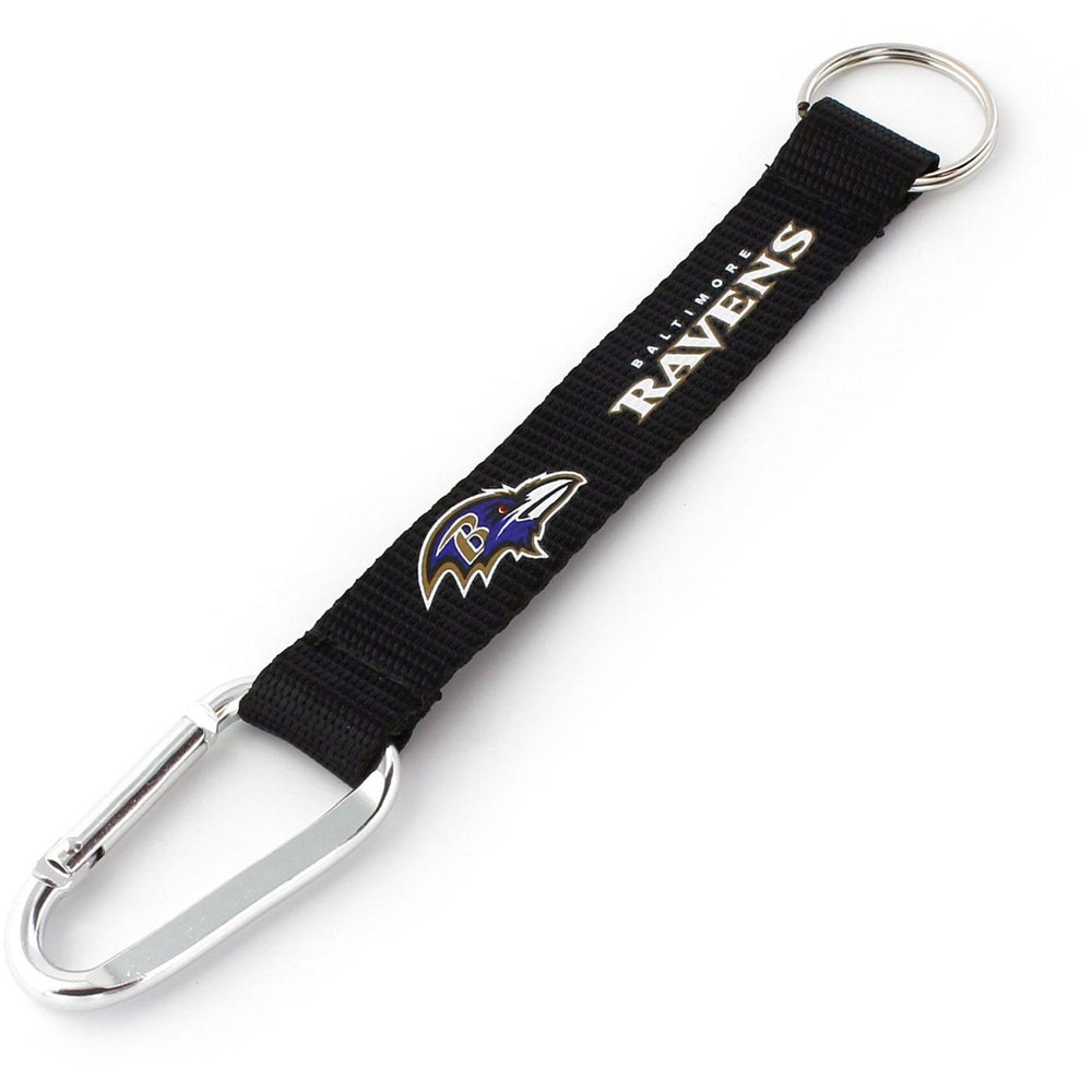 WHOLESALE BALTIMORE RAVENS (BLACK) CARABINER KEYCHAIN