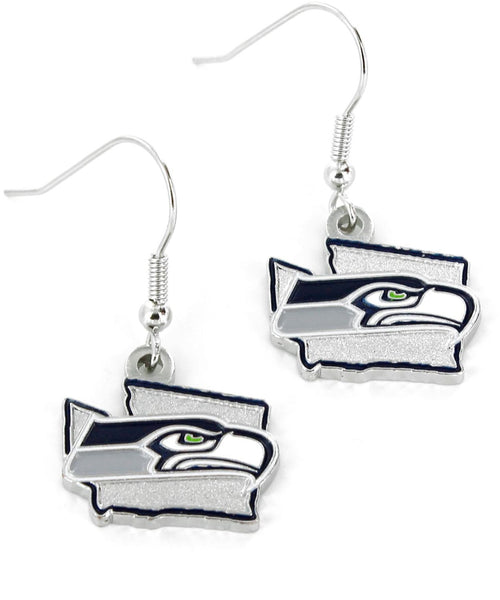 WHOLESALE SEATTLE SEAHAWKS - STATE DESIGN EARRINGS
