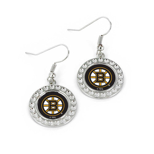 WHOLESALE BOSTON BRUINS DIMPLE EARRINGS (FJ-1080)