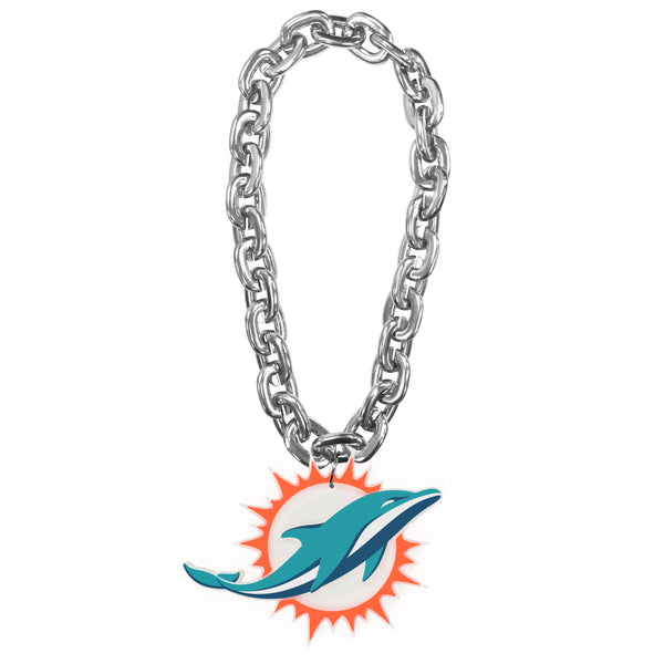 WHOLESALE MIAMI DOLPHINS (SILVER) FAN CHAIN