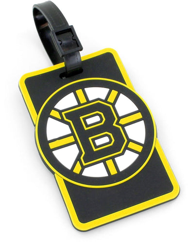 BOSTON BRUINS SOFT BAG TAG ("B" LOGO BLACK BACKGROUND)