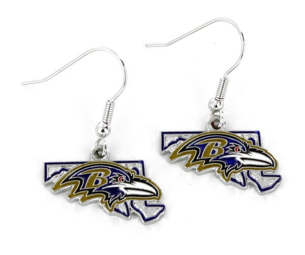 WHOLESALE BALTIMORE RAVENS - STATE DESIGN EARRINGS