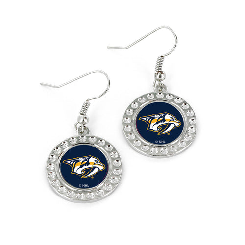 WHOLESALE NASHVILLE PREDATORS DIMPLE EARRINGS (FJ-1080)