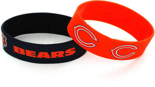 WHOLESALE CHICAGO BEARS WIDE BRACELETS (2-PACK)