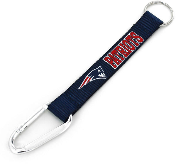 WHOLESALE NEW ENGLAND PATRIOTS (BLUE) CARABINER LANYARD KEYCHAIN