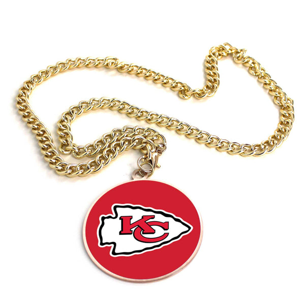 WHOLESALE KANSAS CITY CHIEFS (GOLD) TEAM EMBLEM NECKLACE