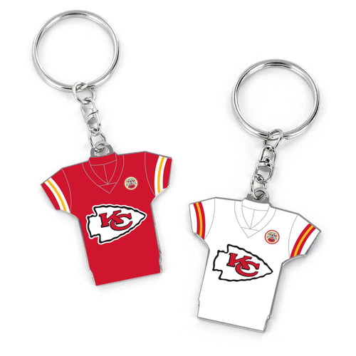 KANSAS CITY CHIEFS REVERSIBLE HOME/AWAY JERSEY KEYCHAIN