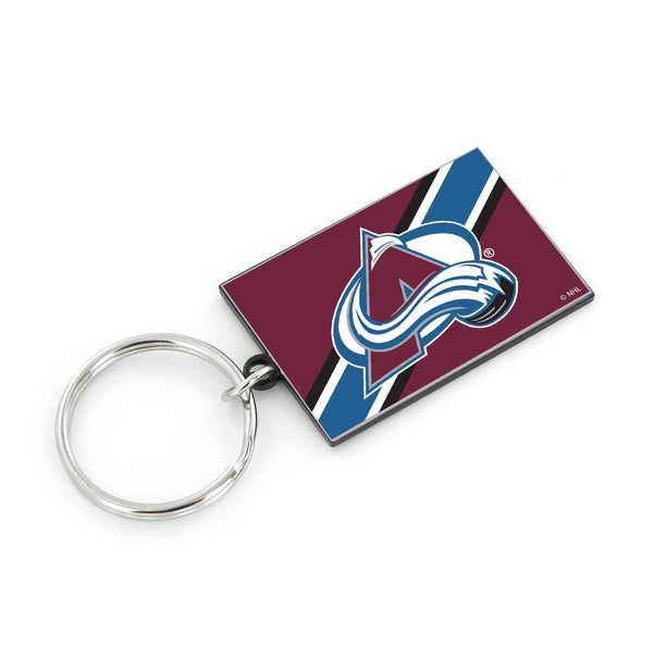 WHOLESALE COLORADO AVALANCHE STRIPED KEYCHAIN