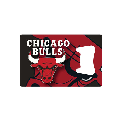 CHICAGO BULLS CREDIT CARD BOTTLE OPENER MAGNET