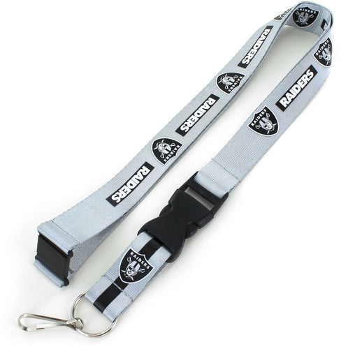 WHOLESALE LAS VEGAS RAIDERS (SILVER) TEAM LANYARD