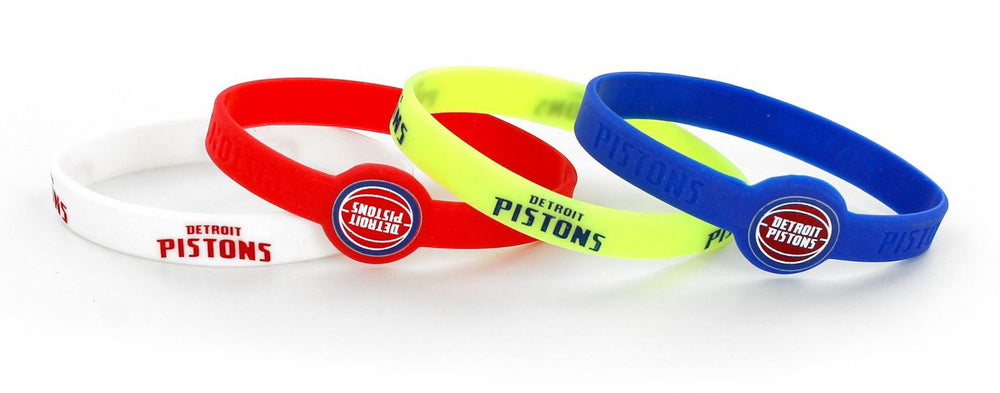 WHOLESALE DETROIT PISTONS SILICONE BRACELET 4-PACK