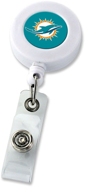MIAMI DOLPHINS (WHITE) BADGE REEL (NE)