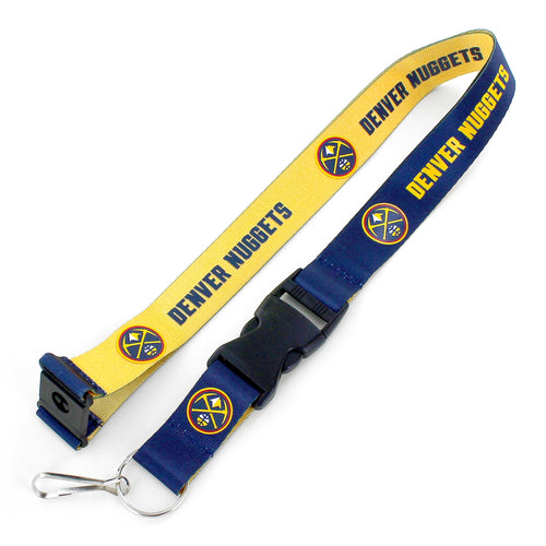 WHOLESALE DENVER NUGGETS (BLUE/YELLOW) REVERSIBLE LANYARD