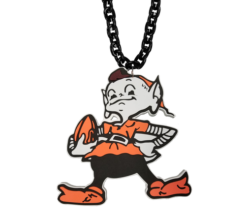 CLEVELAND BROWNS (BLACK) BROWNIE THROWBACK SUPER FAN CHAIN