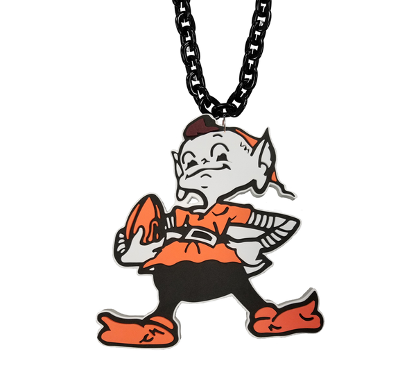 WHOLESALE CLEVELAND BROWNS (BLACK) BROWNIE THROWBACK SUPER FAN CHAIN