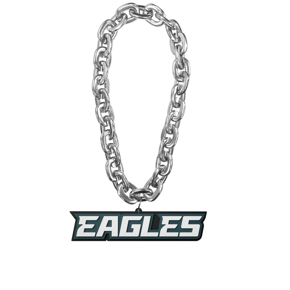 WHOLESALE PHILADELPHIA EAGLES WORDMARK (SILVER) FAN CHAIN