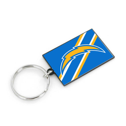 WHOLESALE LOS ANGELES CHARGERS STRIPED KEYCHAIN
