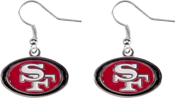 WHOLESALE SAN FRANCISCO 49ERS LOGO DANGLER EARRINGS