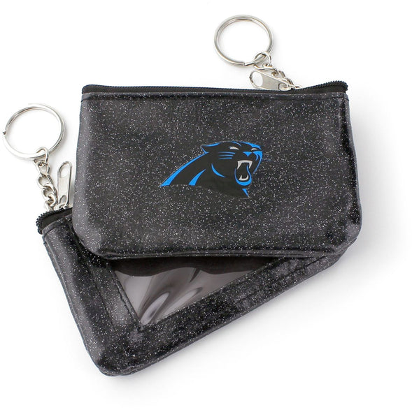 CAROLINA PANTHERS (BLACK) SPARKLE COIN PURSE (OC)