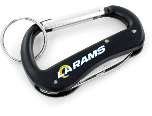 WHOLESALE LOS ANGELES RAMS CARABINER MULTI TOOL KEYCHAIN (SP)