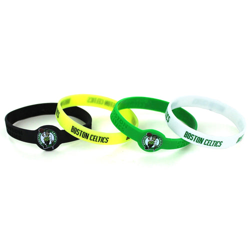 WHOLESALE BOSTON CELTICS SILICONE BRACELET 4-PACK