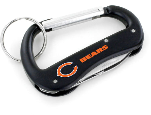 WHOLESALE CHICAGO BEARS CARABINER MULTI TOOL KEYCHAIN (SP)