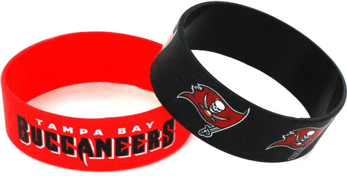 WHOLESALE TAMPA BAY BUCCANEERS WIDE BRACELETS (2-PACK)