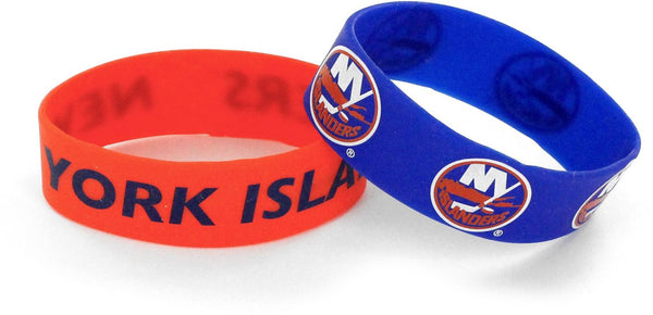 WHOLESALE NEW YORK ISLANDERS WIDE BRACELETS (2 PACK)