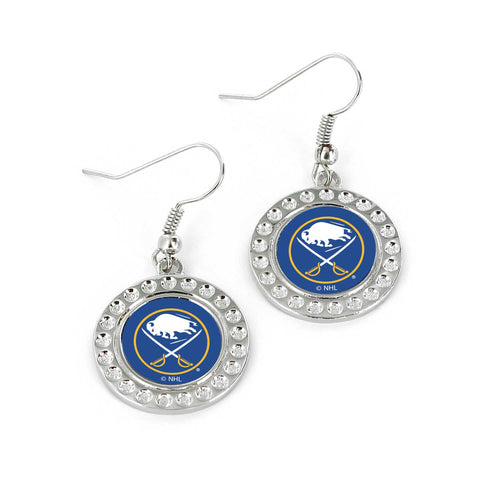WHOLESALE BUFFALO SABRES DIMPLE EARRINGS (FJ-1080)
