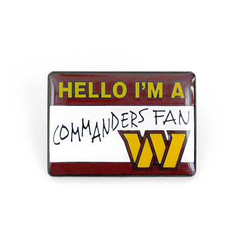WHOLESALE WASHINGTON COMMANDERS NAME TAG PIN