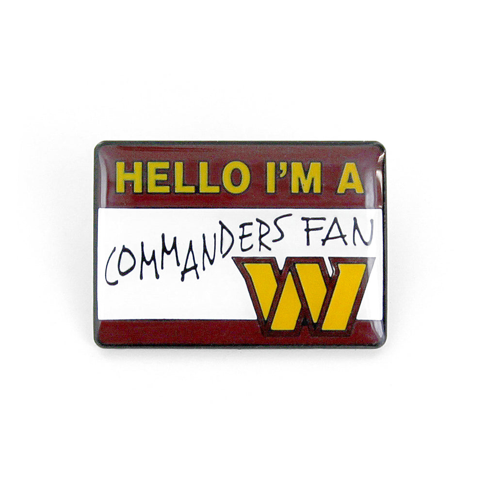 WASHINGTON COMMANDERS NAME TAG PIN