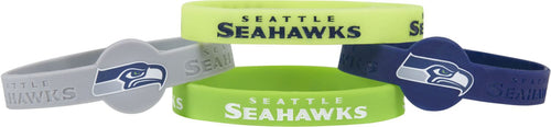 WHOLESALE SEATTLE SEAHAWKS SILICONE BRACELETS (4-PACK)